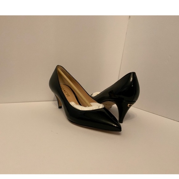 Coach black patent size 5 heels - Picture 8 of 13